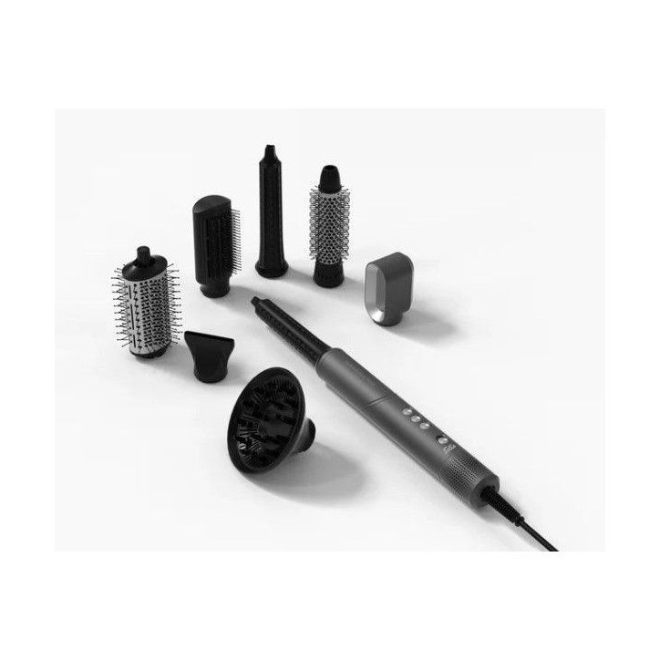 Multistyler - SOLIS - StyleVolution Multi - 1300 W - 3 températures - 8 accessoires - Gris