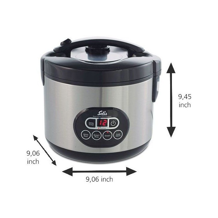 Cuiseur a riz multifonction - SOLIS - Rice Cooker Duo Programm - 1,2L - cuisson vapeur - minuterie Cuiseur a riz multifonction - SOLIS - Rice Cooker Duo Programm - 1,2L - cuisson vapeur - minuterie
