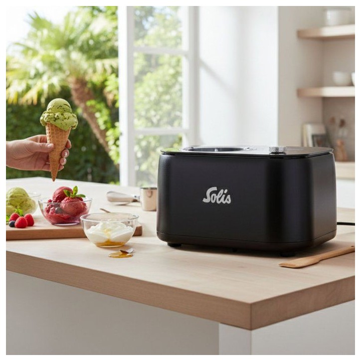 Machine a glace - SOLIS - Ice Dream - 5 programmes - compresseur intégré - accessoires inclus Machine a glace - SOLIS - Ice Dream - 5 programmes - compresseur intégré - accessoires inclus