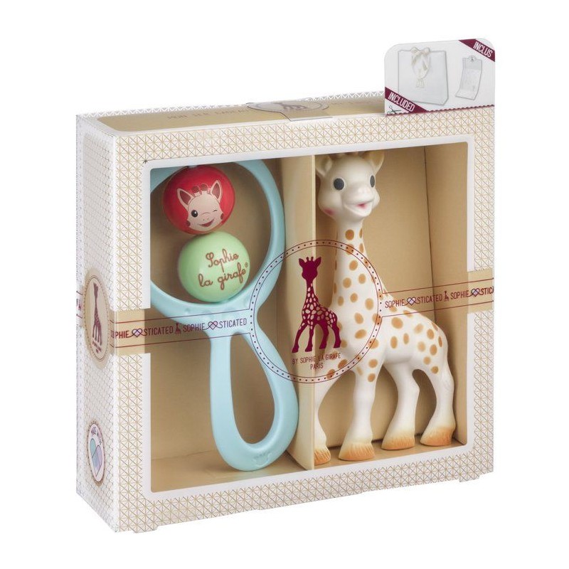 Coffret naissance - SOPHIE LA GIRAFE - Composition Sophie + Hochet Swi