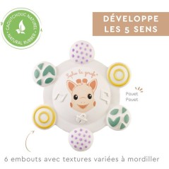 Anneau de dentition - SOPHIE LA GIRAFE - Sonore - 6 textures - Pouet i