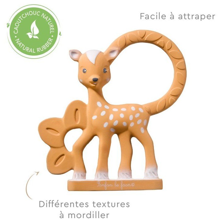 Anneau de dentition - SOPHIE LA GIRAFE - Fanfan le Faon - Multi-textures - Caoutchouc naturel Anneau de dentition - SOPHIE LA GIRAFE - Fanfan le Faon - Multi-textures - Caoutchouc naturel
