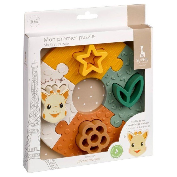 Puzzle d'éveil - SOPHIE LA GIRAFE - Mon Premier Puzzle - 8 pieces - Caoutchouc naturel Puzzle d'éveil - SOPHIE LA GIRAFE - Mon Premier Puzzle - 8 pieces - Caoutchouc naturel