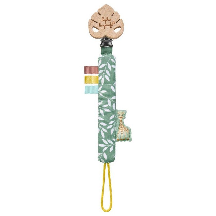 Attache-sucette - SOPHIE LA GIRAFE - Jungle - Clip textile - Matieres douces - Couleurs pastel Attache-sucette - SOPHIE LA GIRAFE - Jungle - Clip textile - Matieres douces - Couleurs pastel