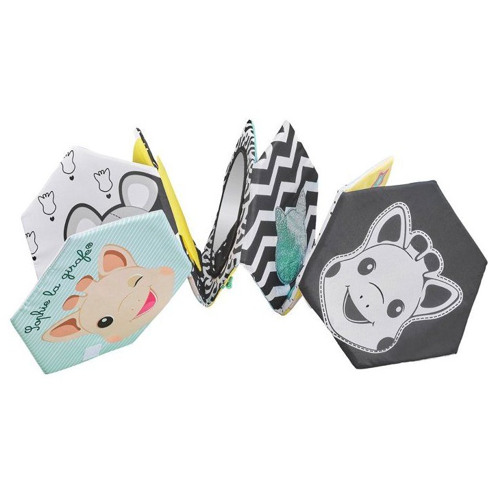 Livre tapis d'éveil - SOPHIE LA GIRAFE - 7 émotions - Textures variées - Recto verso noir et blanc Livre tapis d'éveil - SOPHIE LA GIRAFE - 7 émotions - Textures variées - Recto verso noir et blanc