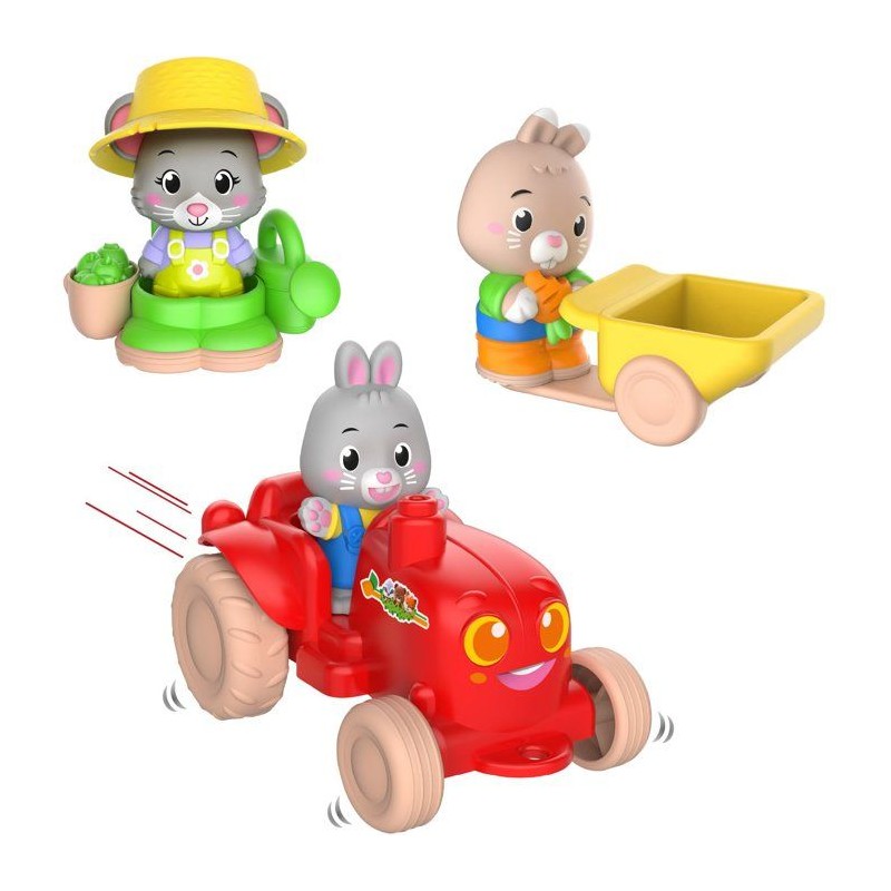 Set d'accessoires - SOPHIE LA GIRAFE - Jardinier - Tracteur - Brouette