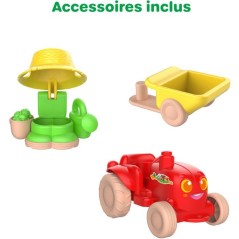 Set d'accessoires - SOPHIE LA GIRAFE - Jardinier - Tracteur - Brouette