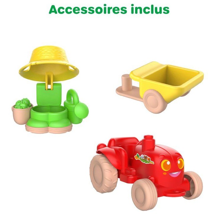 Set d'accessoires - SOPHIE LA GIRAFE - Jardinier - Tracteur - Brouette - Tenue complete