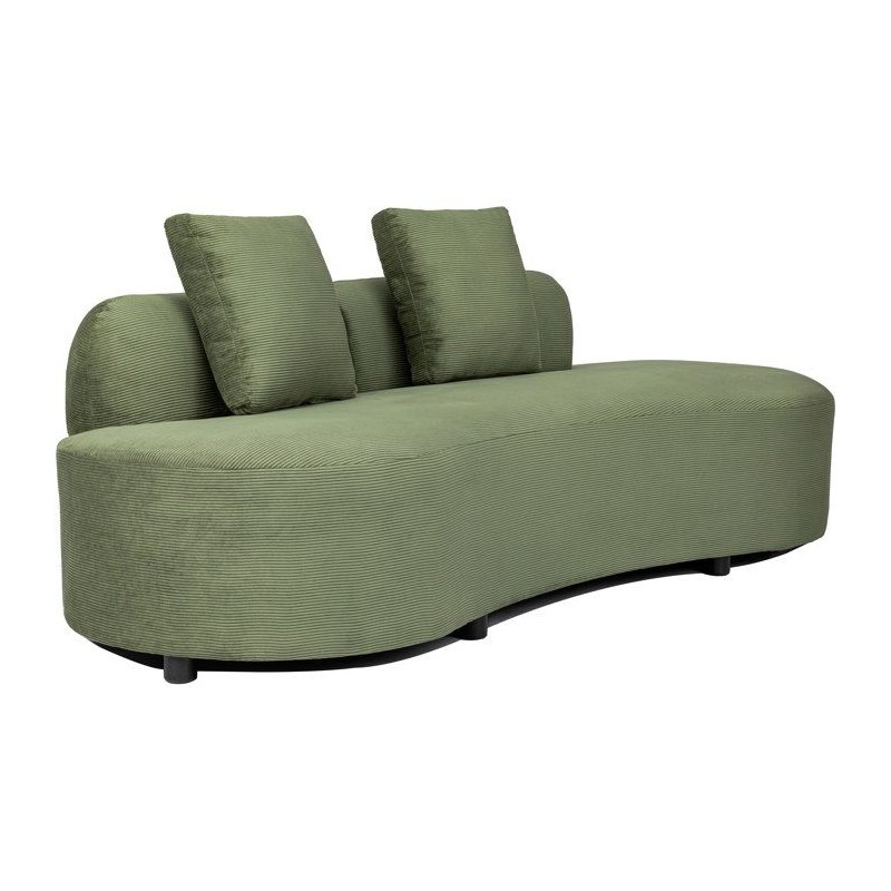 Canapé fixe - 4 places - SOPHIE - Tissu Vert - 232 x 94 x 70 cm