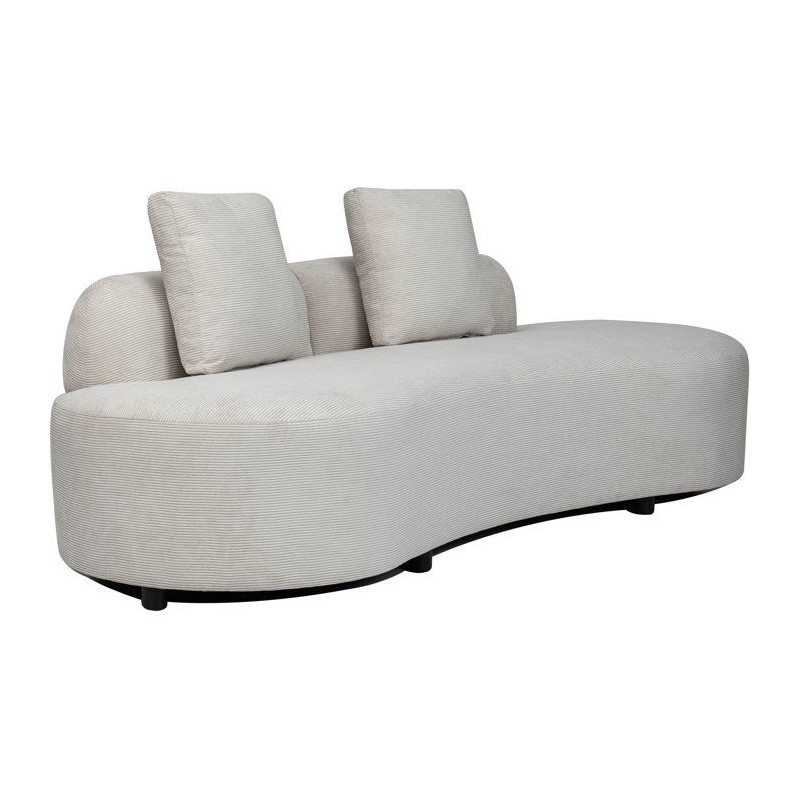 Canapé fixe - 4 places - SOPHIE - Tissu Beige - 232 x 94 x 70 cm