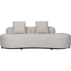 Canapé fixe - 4 places - SOPHIE - Tissu Beige - 232 x 94 x 70 cm