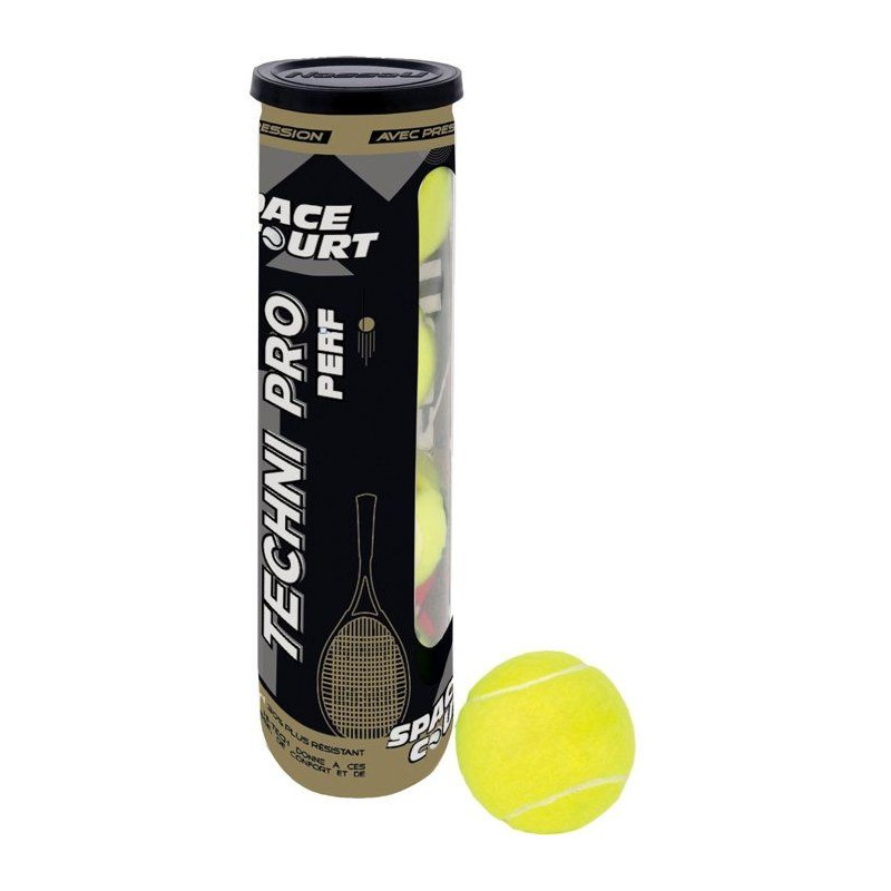 Balles tennis - SPACECOURT - pression - tube 4 balles