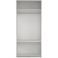 Armoire de chambre - SPACE - Blanc - 2 portes coulissantes - 77,6 x 48