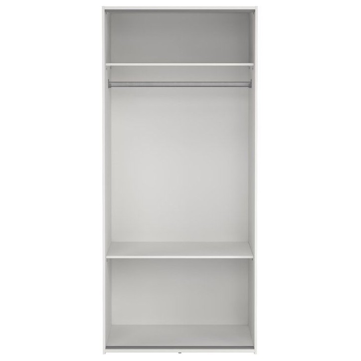 Armoire de chambre - SPACE - Blanc - 2 portes coulissantes - 77,6 x 48,3 x 175,4 cm Armoire de chambre - SPACE - Blanc - 2 portes coulissantes - 77,6 x 48,3 x 175,4 cm