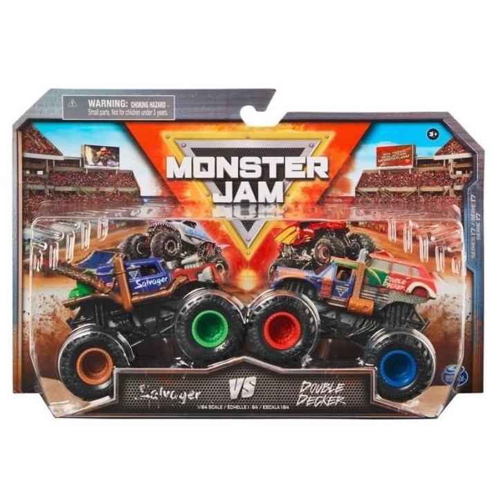 Véhicule die-cast - Spin Master - Monster Jam - 1:64 - Pack de 2 - Mixte - 3 ans et plus Véhicule die-cast - Spin Master - Monster Jam - 1:64 - Pack de 2 - Mixte - 3 ans et plus