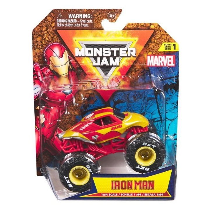 SPINMASTER Monster Jam - Véhicule Marvel Monster Truck die cast - Roues souples, suspensions - Modele aléatoire - Des 3 ans SPINMASTER Monster Jam - Véhicule Marvel Monster Truck die cast - Roues souples, suspensions - Modele aléatoire - Des 3 ans