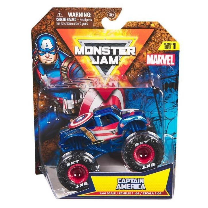 SPINMASTER Monster Jam - Véhicule Marvel Monster Truck die cast - Roues souples, suspensions - Modele aléatoire - Des 3 ans SPINMASTER Monster Jam - Véhicule Marvel Monster Truck die cast - Roues souples, suspensions - Modele aléatoire - Des 3 ans