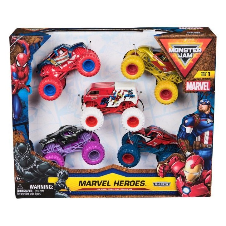 SPIN MASTER PACK DE 5 VÉHICULES MARVEL DIE-CAST 1:64 Monster Jam SPIN MASTER PACK DE 5 VÉHICULES MARVEL DIE-CAST 1:64 Monster Jam