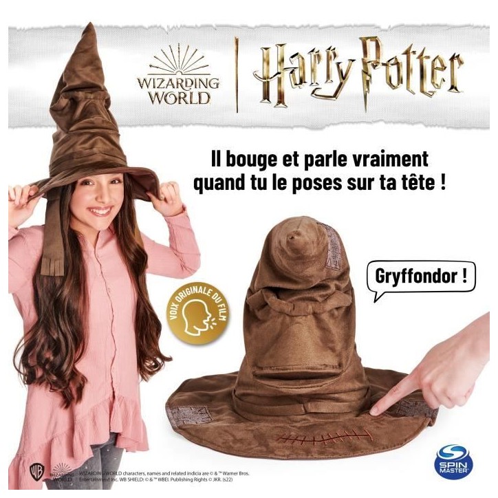 Chapeau Magique Interactif - Wizarding World - Choix de Maison - Gryffondor - Serpentard - Serdaigle - Poufsouffle