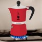 Cafetiere italienne - BIALETTI - RAINBOW - 6 tasses - 0,30 L - Rouge