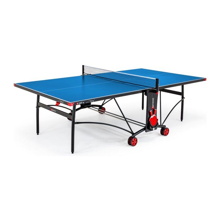 Table tennis de table - SPONETA - S3-87e - Pliable - Usage extérieur - Filet + rangements + roues multi-directionnelles - Bleu/ Table tennis de table - SPONETA - S3-87e - Pliable - Usage extérieur - Filet + rangements + roues multi-directionnelles - Bleu/