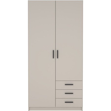 Armoire VEGA - Décor cachemire - 2 portes + 3 tiroirs - L 98,5 x P 49