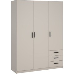 Armoire VEGA - Décor cachemire - 3 portes + 3 tiroirs - L 147 x P 49,
