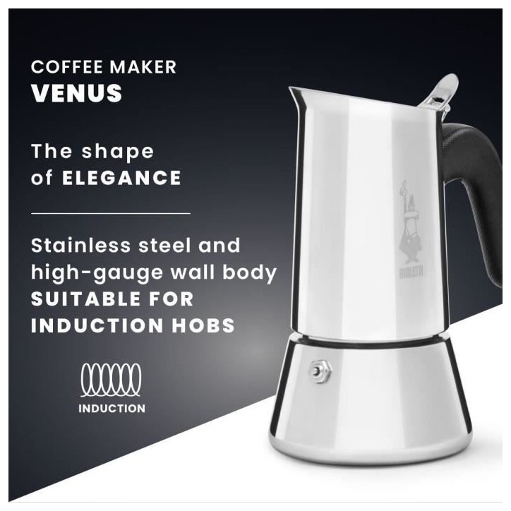 Cafetiere Italienne - BIALETTI - 0007255/CNNP - Acier Cafetiere Italienne - BIALETTI - 0007255/CNNP - Acier