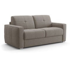 Canapé convertible express - 3 places - SQUARE - Tissu Beige - 200 x
