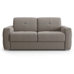 Canapé convertible express - 3 places - SQUARE - Tissu Beige - 200 x
