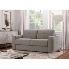 Canapé convertible express - 3 places - SQUARE - Tissu Beige - 200 x