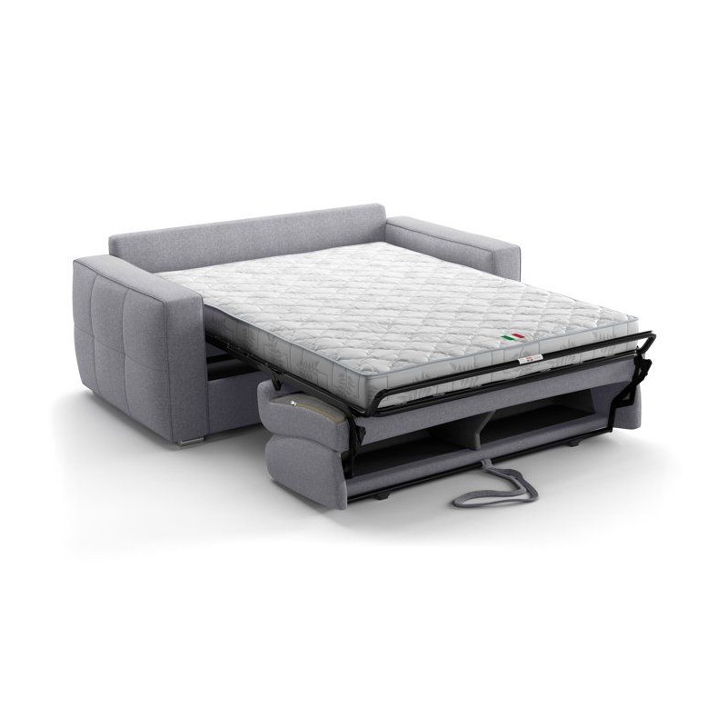 Canapé convertible express - 3 places - SQUARE - Tissu Gris clair - 2