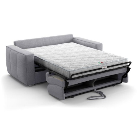 Canapé convertible express - 3 places - SQUARE - Tissu Gris clair - 2