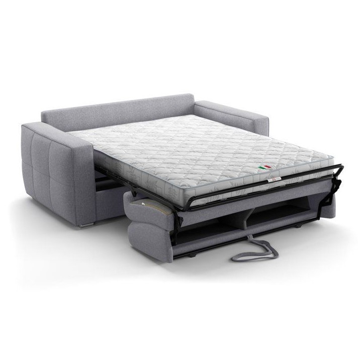 Canapé convertible express - 3 places - SQUARE - Tissu Gris clair - 200 x 105 x 90 cm Canapé convertible express - 3 places - SQUARE - Tissu Gris clair - 200 x 105 x 90 cm