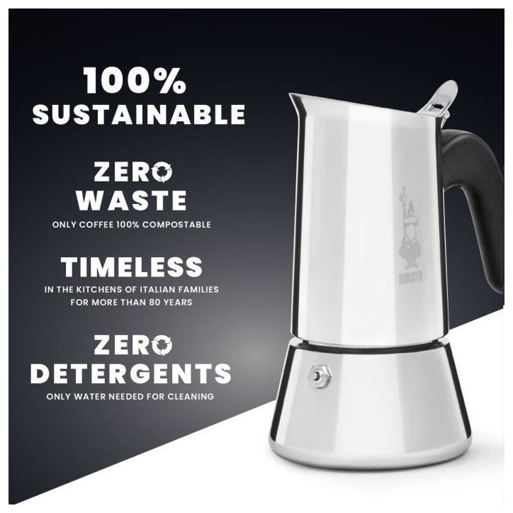 Cafetiere Italienne - BIALETTI - 0007255/CNNP - Acier Cafetiere Italienne - BIALETTI - 0007255/CNNP - Acier