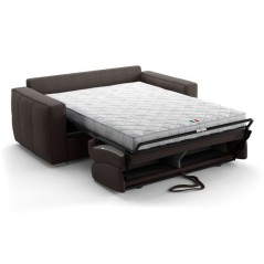 Canapé convertible express - 3 places - SQUARE - Tissu Gris anthracit