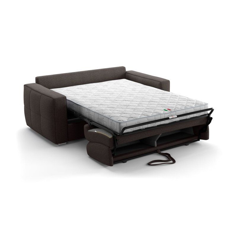 Canapé convertible express - 3 places - SQUARE - Tissu Gris anthracit