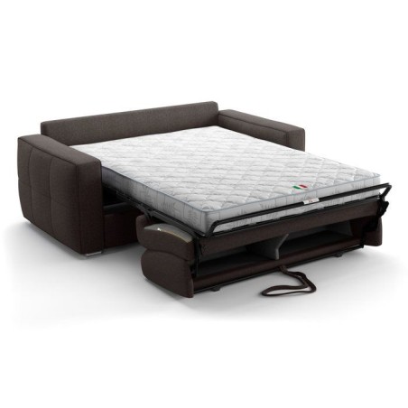 Canapé convertible express - 3 places - SQUARE - Tissu Gris anthracit