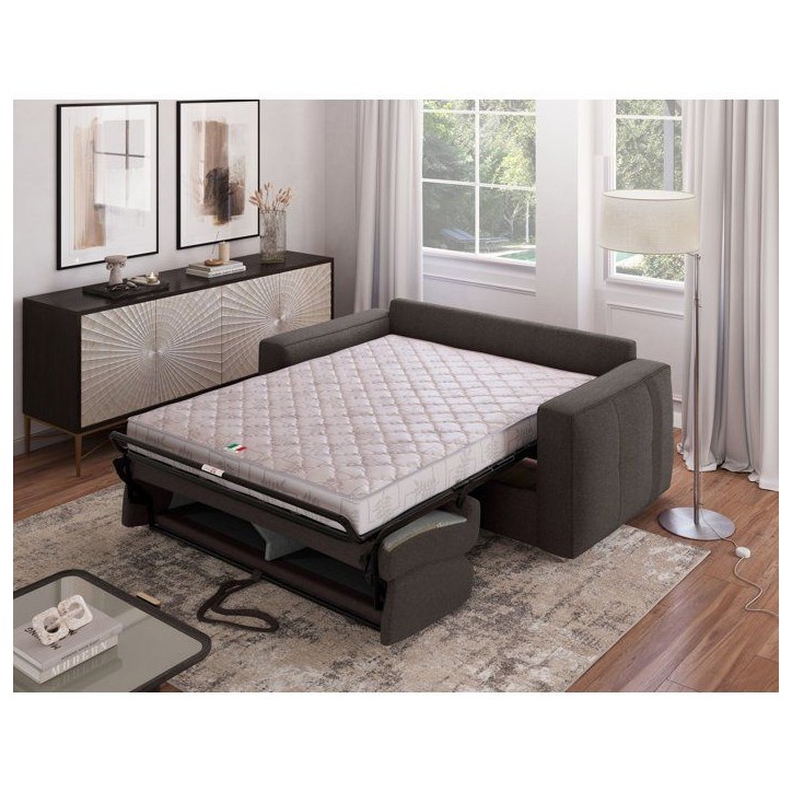 Canapé convertible express - 3 places - SQUARE - Tissu Gris anthracite - 200 x 105 x 90 cm Canapé convertible express - 3 places - SQUARE - Tissu Gris anthracite - 200 x 105 x 90 cm