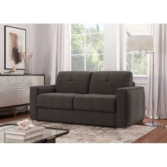 Canapé convertible express - 3 places - SQUARE - Tissu Gris anthracit