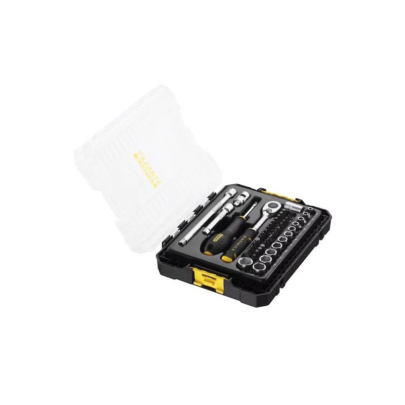COFFRET DE DOUILLES STAKBOX M - ¼'' STANLEY JEU DE 48 PCS - FATMAX -