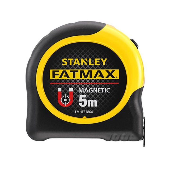 Ruban a crochet magnétique - STANLEY - 5m x 32mm - Revetement Mylar - Anti-abrasion - Largeur 32mm Ruban a crochet magnétique - STANLEY - 5m x 32mm - Revetement Mylar - Anti-abrasion - Largeur 32mm