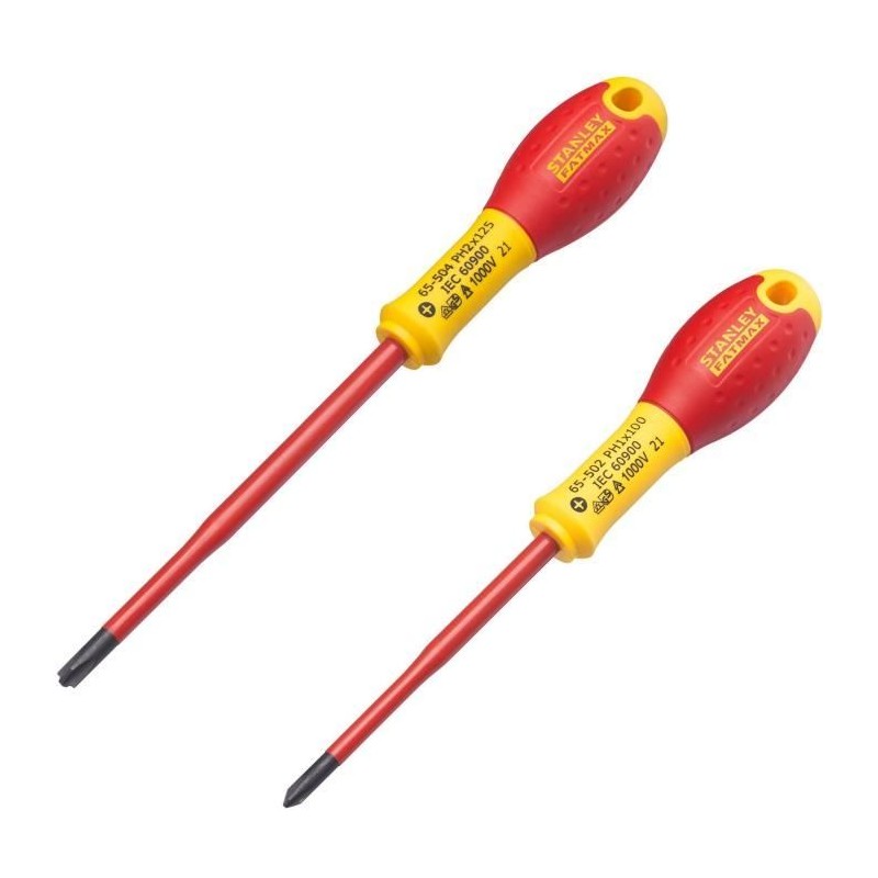 Jeu de 2 Tournevis - STANLEY FATMAX - FMHT0-62648 - Isolés 1000V - PH