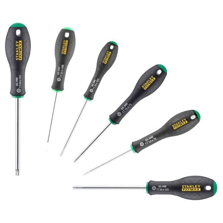 Jeu de 6 Tournevis - STANLEY FATMAX - 0-65-099 - Tamper Torx Jeu de 6 Tournevis - STANLEY FATMAX - 0-65-099 - Tamper Torx