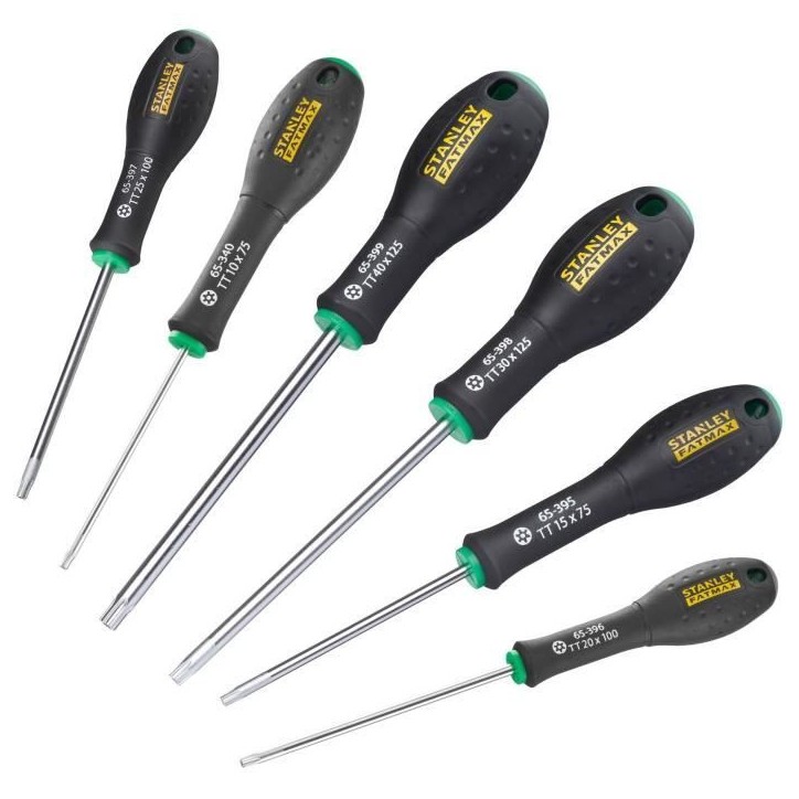 Jeu de 6 Tournevis - STANLEY FATMAX - 0-65-099 - Tamper Torx Jeu de 6 Tournevis - STANLEY FATMAX - 0-65-099 - Tamper Torx