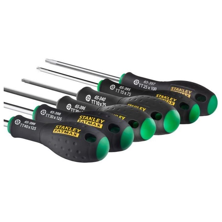 Jeu de 6 Tournevis - STANLEY FATMAX - 0-65-099 - Tamper Torx Jeu de 6 Tournevis - STANLEY FATMAX - 0-65-099 - Tamper Torx