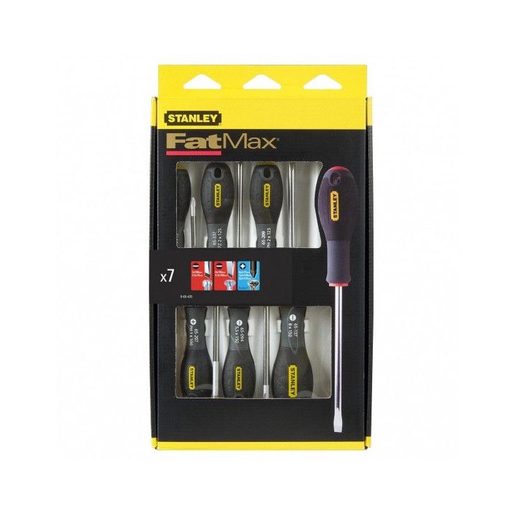 Jeu de 7 Tournevis - STANLEY FATMAX - 0-65-425 - Electricien + Mecanicien + Pozidriv Jeu de 7 Tournevis - STANLEY FATMAX - 0-65-425 - Electricien + Mecanicien + Pozidriv