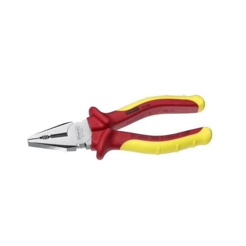 Pince universelle isolée - STANLEY - 0-84-000 - 160 mm - Rouge - Prot