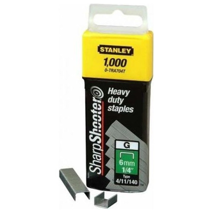 Agrafes 10 mm type G boîte de 1000 - STANLEY - 1-TRA706T Agrafes 10 mm type G boîte de 1000 - STANLEY - 1-TRA706T