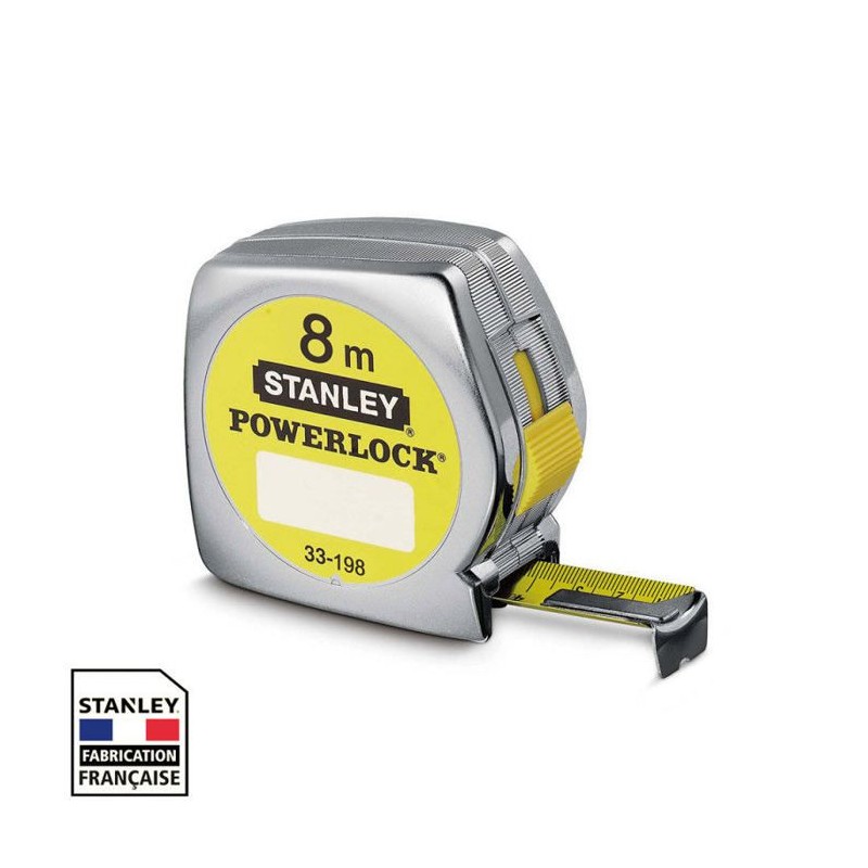 Metre ruban 8m x 25mm STANLEY - Powerlock Classic ABS - Revetement Myl